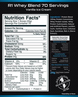 Rule One Proteins, Протеин R1 Whey Blend, 4600 грамм*