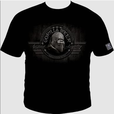 Silberr&uuml;cken T-Shirt GB68 "Gorilla Biker Keep Cool" &mdash; Black (L)