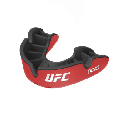 OPRO Капа боксерская UFC Adult 10+ Silver Red\Black, Червоний  /чорний, One saze