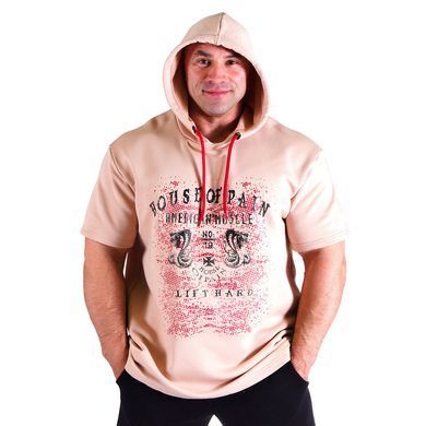 HOP (USA), Футболка з капюшоном (Світшот) American Muscle Lift Hard, Бежева ( XXL )