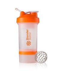 Blender Bottle, Спортивный шейкер ProStak Clear Orange, 650 мл