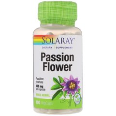 Solaray, Релаксант Passion Flower 350 мг, 100 Veg капсул, 100 капсул