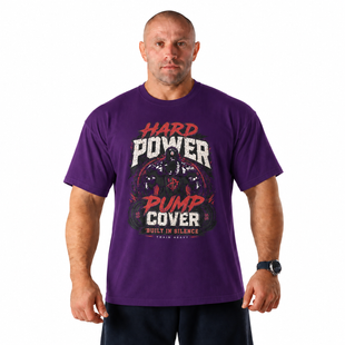 Чоловіча футболка Hard Power Pump Cover Built in Silence темно-фіолетова 2XL