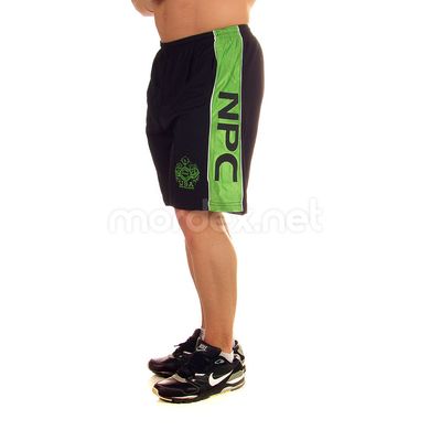 NPC, Шорты спортивные Micro/Polyester Short, Черный/Зеленый M