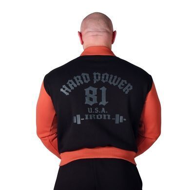 Hard Power College-Jacke &bdquo;Iron Power Wear 81&ldquo; &ndash; Black/Orange (L)