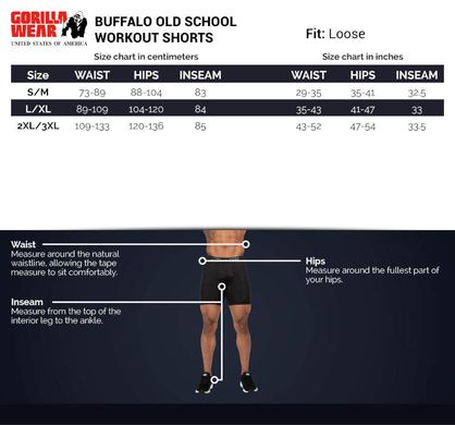 Gorilla Wear, Шорти спортивні Buffalo Old School Workout Shorts Black/Red ( S/M )