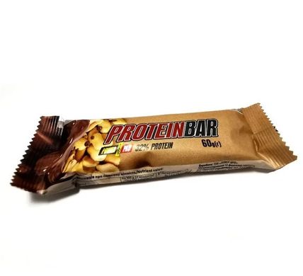 Power Pro, Протеїновий батончик Protein Bar 32% арахіс з карамеллю, 60 грам, Арахіс з карамеллю, 60 грам