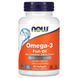 NOW Foods, рыбий жир с омега-3, 1000 мг, 180 ЭПК, 120 ДГК покрытых кишечнорастворимой оболочкой ( 90 капсул )