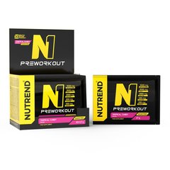 Nutrend, Предтреник N1 Pre-Workout, 10 пакетов по 17 грамм Тропическая конфета