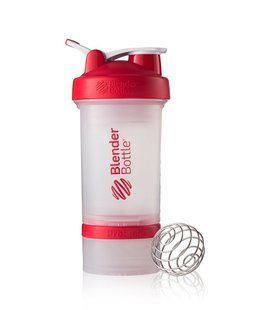 Blender Bottle, Спортивный шейкер ProStak Clear Red, 650 мл