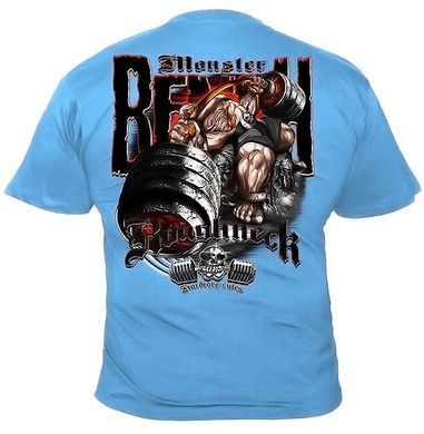 Silberrucken, Футболка MR23 Roughneck Monster Bench голубая (L)