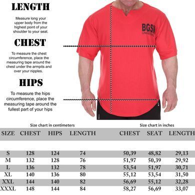 Big Sam, Футболка-Размахайка Mens Bodybuilding Training T-Shirt Red 3279 Червона L