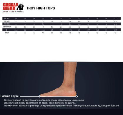 Gorilla Wear, Кросівки Troy High Tops Black/Red 43