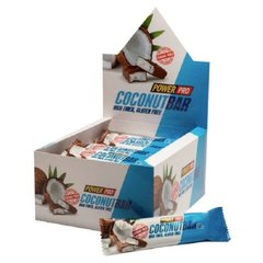 Power Pro, Протеїновий батончик Coconut Bar Sugar Free, 50 грам, Кокос, 50 грам