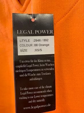 LegalPower, Размахайка Rag Top (2946\892 Orange) Оранжевый ( XS\S )