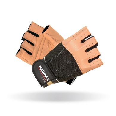 MadMax, Перчатки спортивные Classic MFG 248. Цвет черный/коричневый (XL)