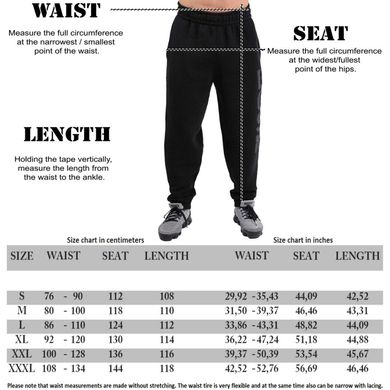 Big Sam, Штани спортивні теплі Mens Winter Sweatpants (BGSM PNT1354) Чорні ( S )