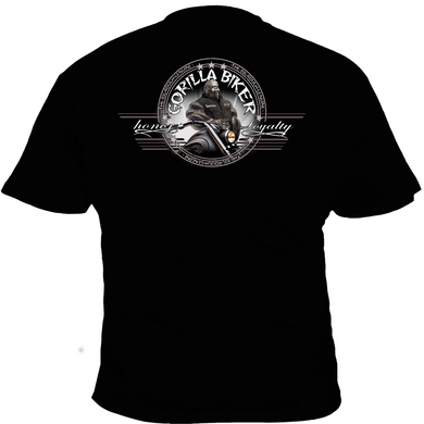 Silberr&uuml;cken T-Shirt &bdquo;Gorilla Biker Gorilla Hoss&ldquo; (GB84) &ndash; Black (L)