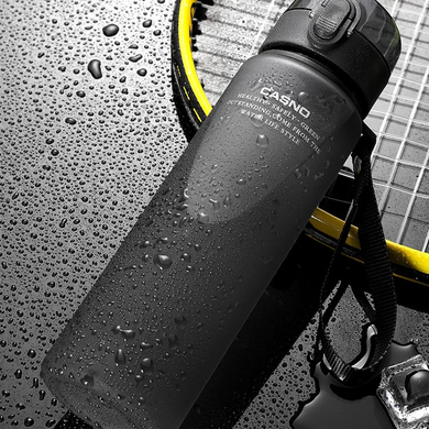Casno, Бутылка для воды KXN-1183 Tritan Gray 850 мл с металлическим венчиком, Серый, 850 мл
