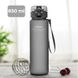 Casno, Бутылка для воды KXN-1183 Tritan Gray 850 мл с металлическим венчиком, Серый, 850 мл