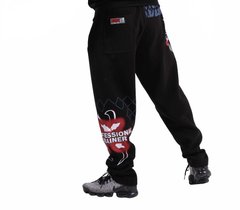 Big Sam, Штаны спортивные зауженные теплые (BS1045) Pants, Черно / Красные ( M )