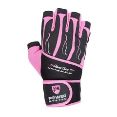 Power System, Рукавички жіночі Fitness Chica PS 2710 Pink , Рожево-чорний, M, Жіночий