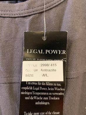 LegalPower, Размахайка Rag Top (2998\415 Antrazite) Серый ( M\L )