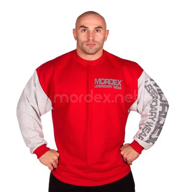 Mordex, Реглан спортивный мужской MD5036 В, Красный/Светло-серый