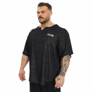 Big Sam, Футболка-Розмахайка(Men's Oversize Towel Textured Rag Top T-shirt 3295) Чорний ( M )