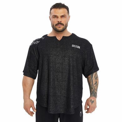 Big Sam, Футболка-Розмахайка(Men's Oversize Towel Textured Rag Top T-shirt 3295) Чорний ( M )