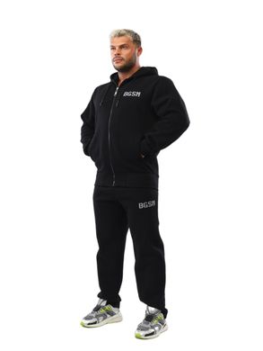 Big Sam, Штани спортивні теплі Mens Winter Sweatpants (BGSM PNT1354) Чорні ( S )