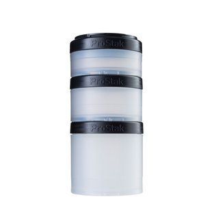 Blender Bottle, Контейнер Prostak Expansion Starter 3 Pack Clear Black