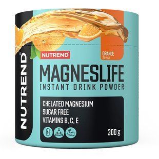 Nutrend, Магній + вітаміни-B (Magneslife Instant Drink Powder), 300грам Апельсин