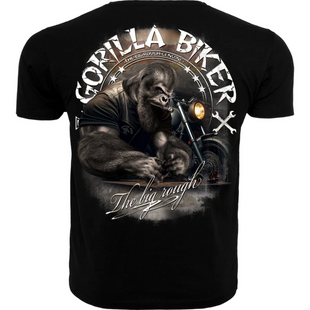 Silberr&uuml;cken T-Shirt R&uuml;ckendruck GB81 Gorilla Biker &mdash; Mindwork &mdash; Black (L)