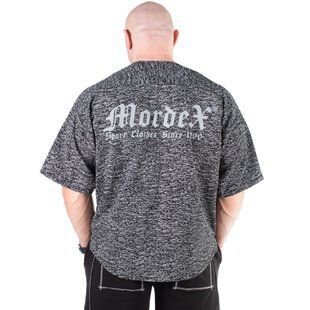 Mordex, Размахайка с кокеткой и надписью на спине (MD7478-1) Серая ( M )