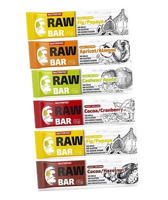Nutrend, Зерновые батончики Raw Bar, 50 грамм
