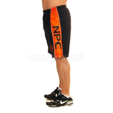 NPC, Шорты спортивные Micro/Polyester Short, Черный/Оранжевый (M)