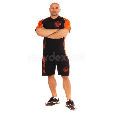 NPC, Шорты спортивные Micro/Polyester Short, Черный/Оранжевый (M)