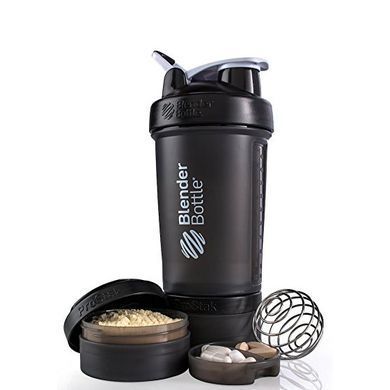 Blender Bottle, Спортивный шейкер ProStak Clear Black, 650 мл