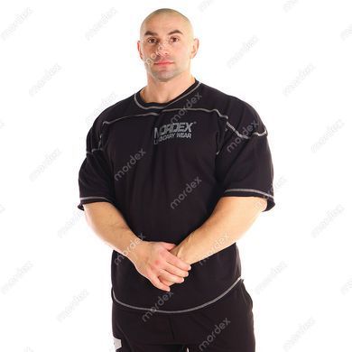 Mordex, Размахайка-Футболка с вставкой Rag Top Bodybuilding MD6318-2, черная ( M )