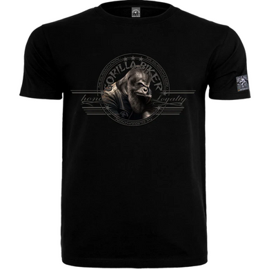 Silberr&uuml;cken T-Shirt R&uuml;ckendruck GB81 Gorilla Biker &mdash; Mindwork &mdash; Black (L)