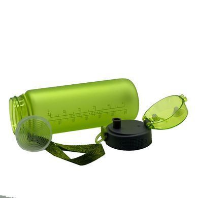 Casno, Бутылка для воды KXN-1183 Tritan Green 850 мл с металлическим венчиком, Серый, 850 мл