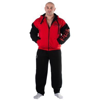 Mordex Redline Fleece &mdash; толстовка на блискавці, тепла (фліс), чорний/червоний ( L )