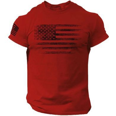 Hard Power(USA), Футболка бесшовна Flag-Logo(Oversized MD7491-2), Red ( L )