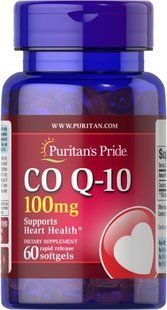 Puritans Pride, Коензим CO Q-10 100mg, 60 капсул