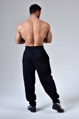 Big Sam, Штаны спортивные лёгкие (Baggy Gym Pants BGSM 1272) Bodybuilding Черные ( M )