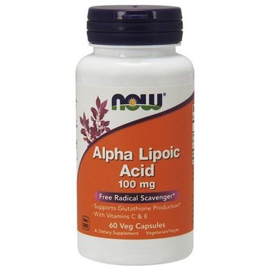 Now Foods, Alpha Lipoic Acid 100 mg, 60 капсул, 60 капсул