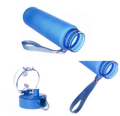 Casno, Пляшка для води KXN-1183 Tritan Blue 850 мл з металевим шариком, Синій, 850 мл