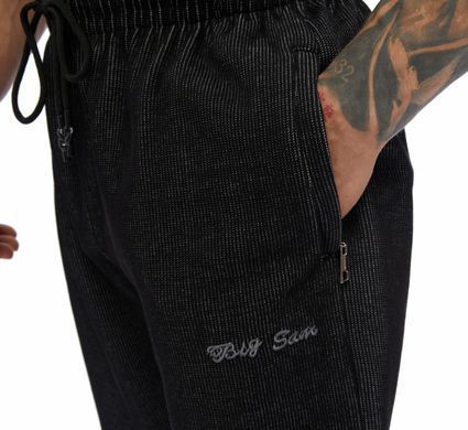 Big Sam чоловічі спортивні штани Loose Fit Luxury PNT1395, чорні (S)