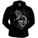 Silberr&uuml;cken Herren Premium Kapuzenjacke "Gorilla Biker" (GB47) &ndash; Black (XL)